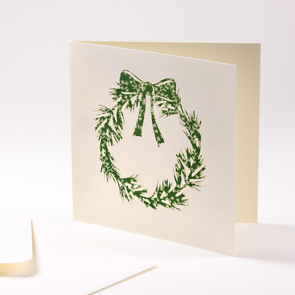 Grusskarte  "Weihnachtskranz"