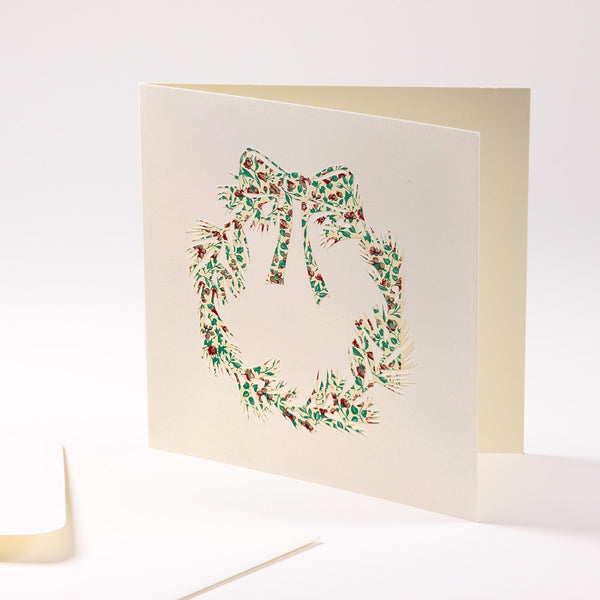 Grusskarte  "Weihnachtskranz"