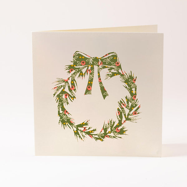 Grusskarte  "Weihnachtskranz"