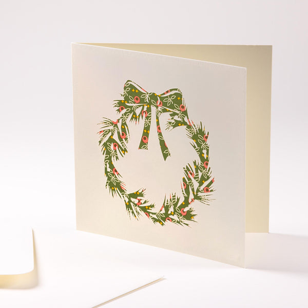 Grusskarte  "Weihnachtskranz"