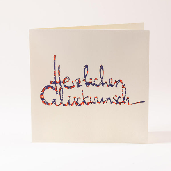Grusskarte "Herzlichen Glückwunsch"
