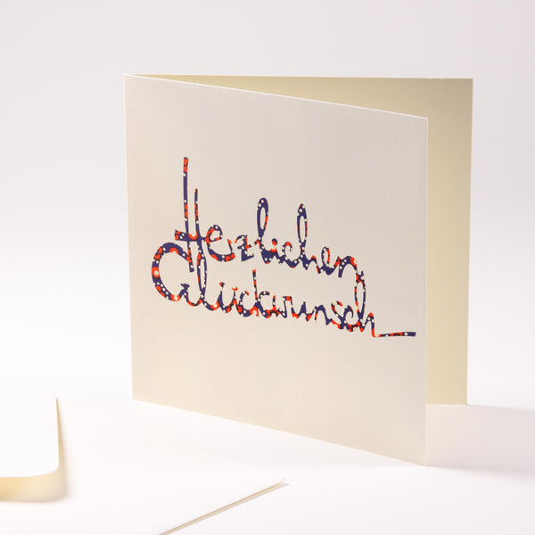 Grusskarte "Herzlichen Glückwunsch"