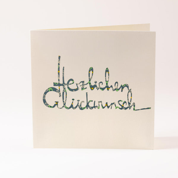 Grusskarte "Herzlichen Glückwunsch"