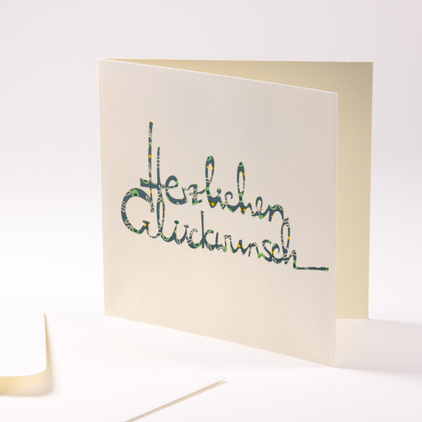Grusskarte "Herzlichen Glückwunsch"
