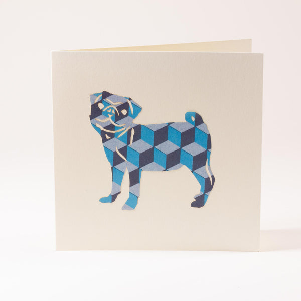 Grusskarte "Mops"