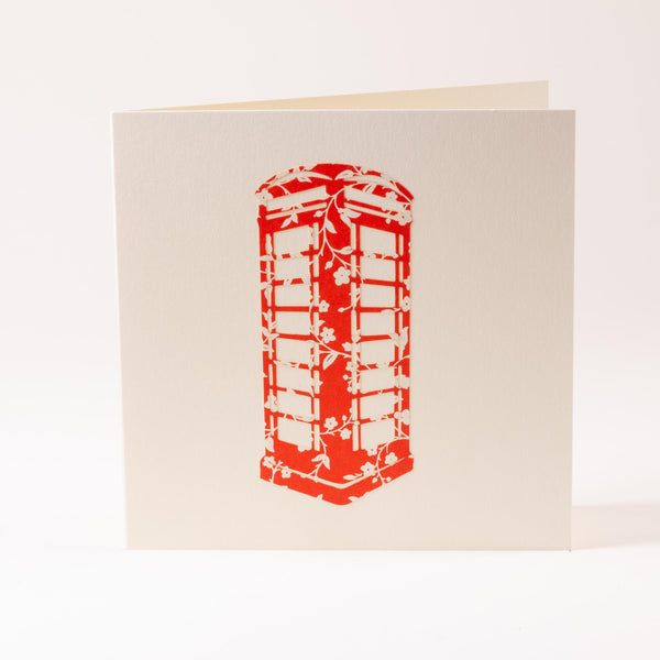 Grusskarte "telephone box"