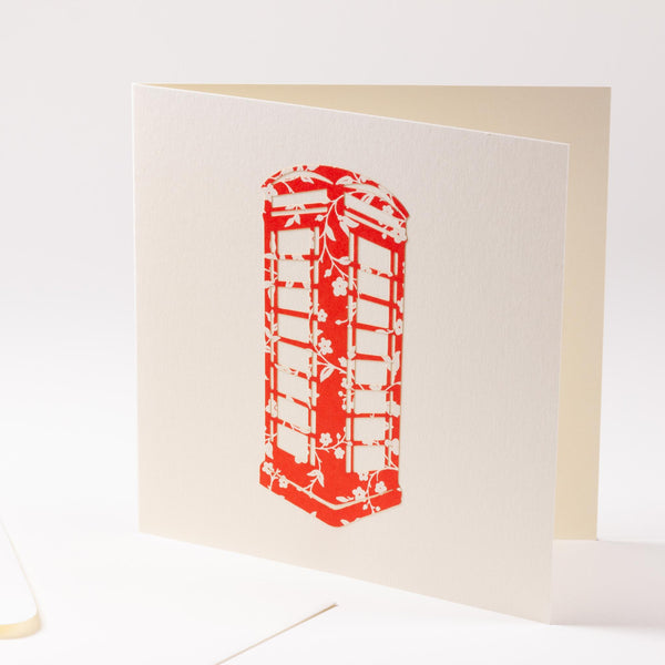 Grusskarte "telephone box"