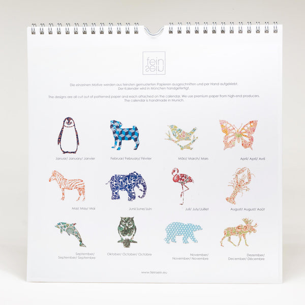 immerwährender Kalender - Tiermotive