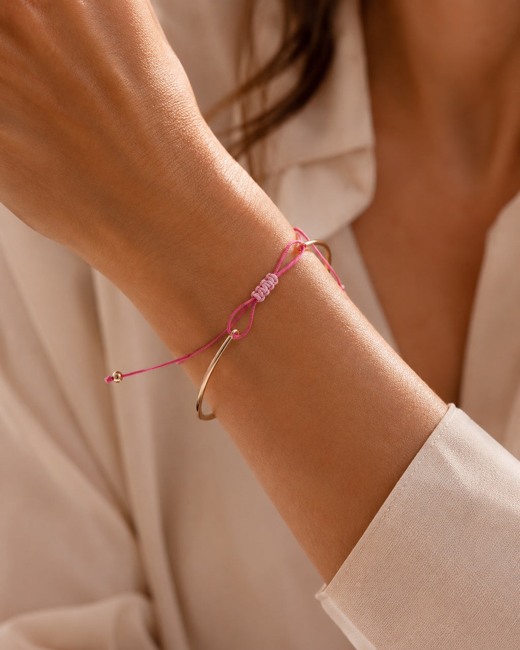 Armreif Rose - 925 Silber vergoldet