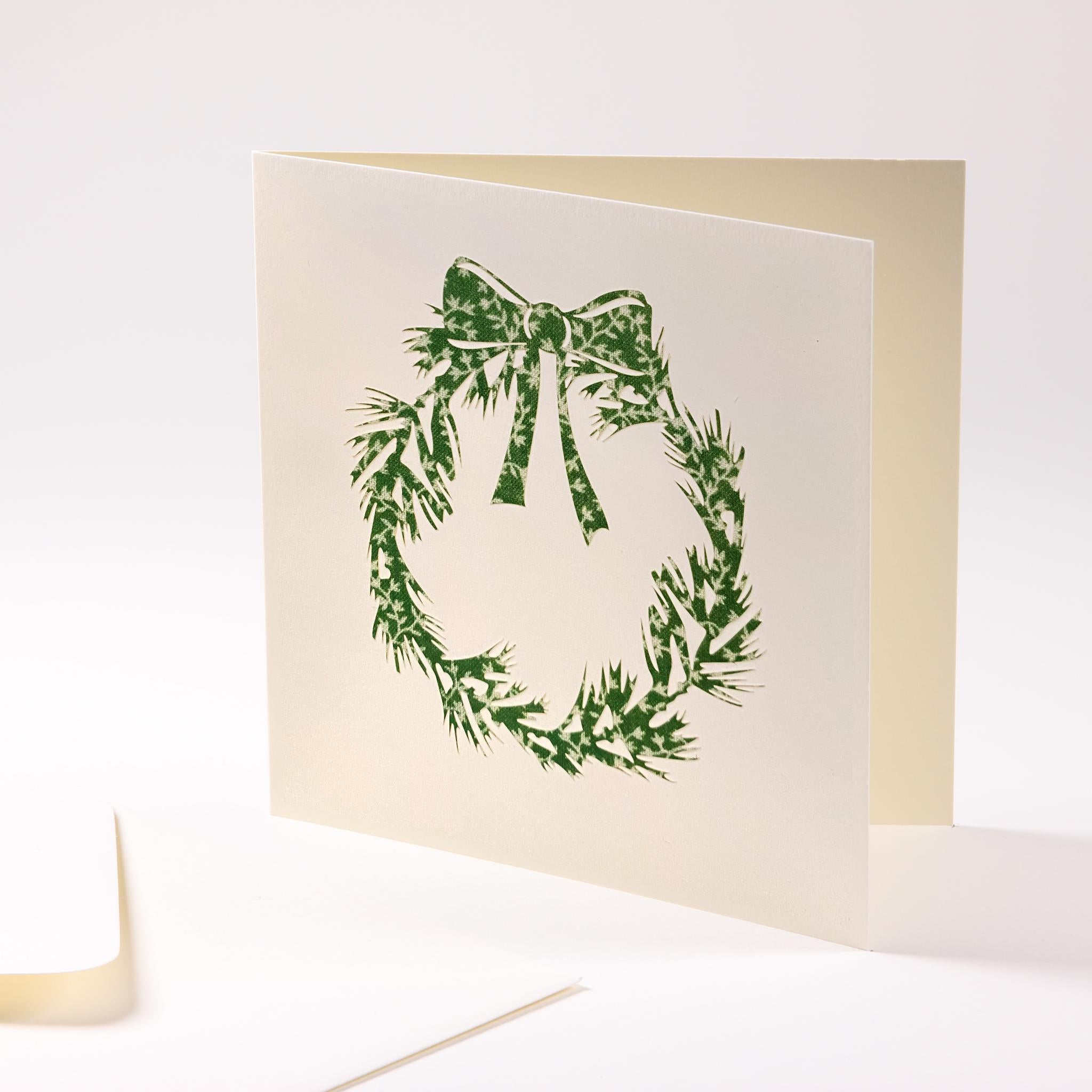Grusskarte  "Weihnachtskranz"