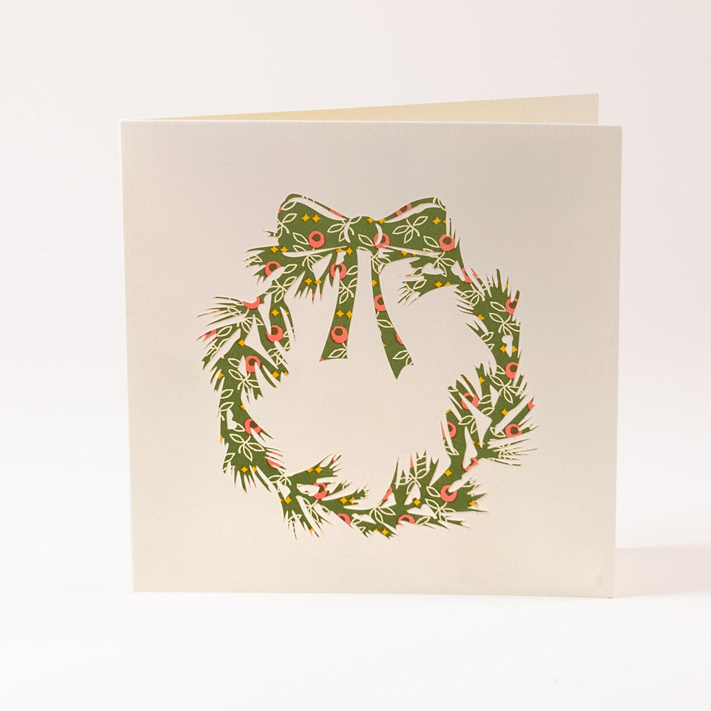 Grusskarte  "Weihnachtskranz"