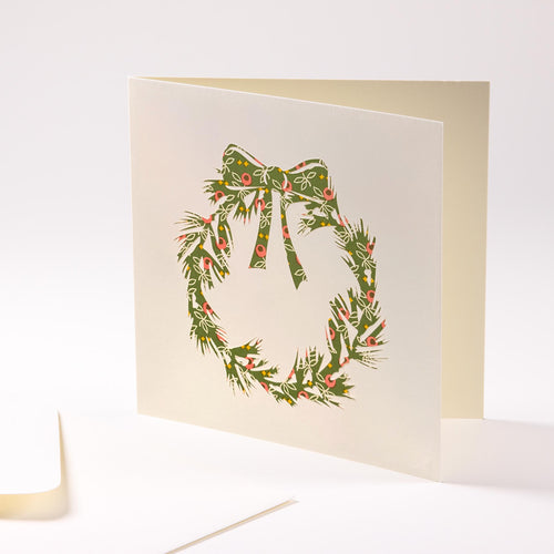 Grusskarte  "Weihnachtskranz"
