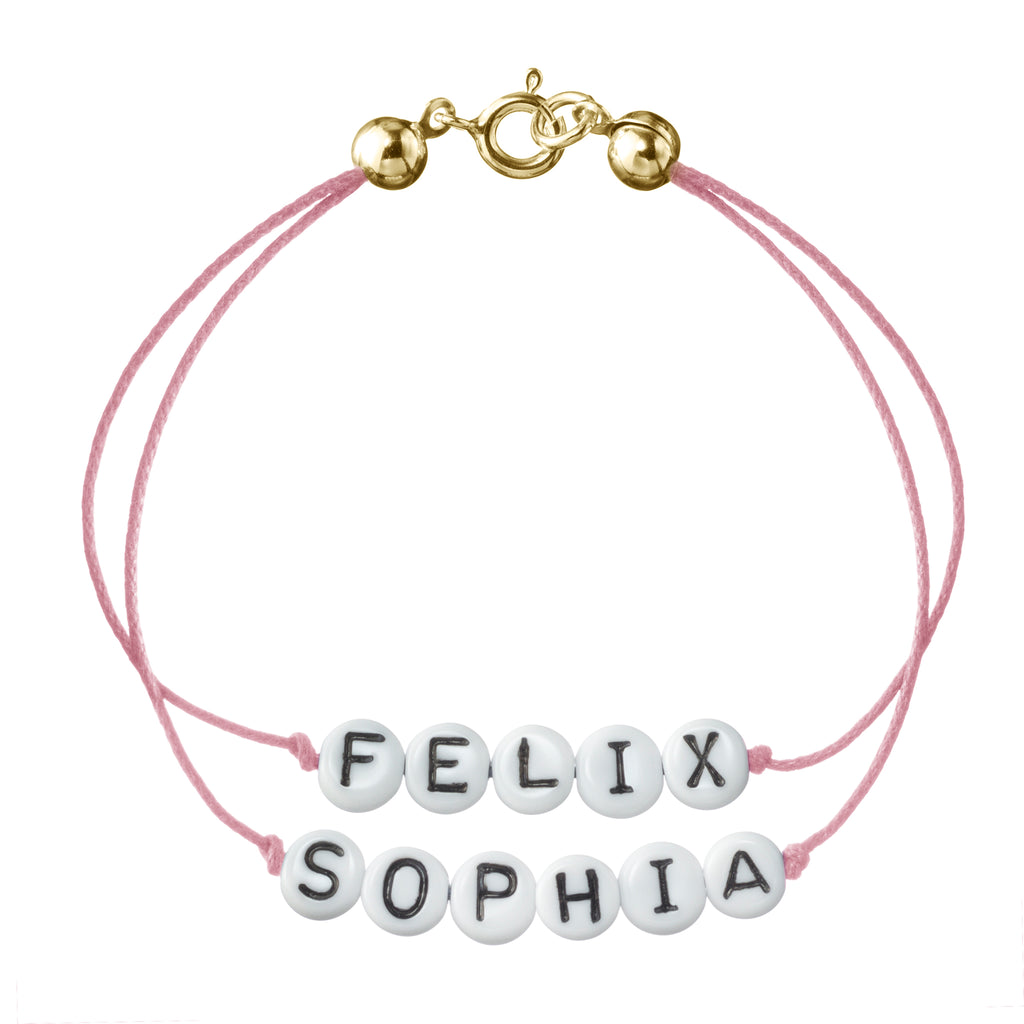 personalisiertes Doppelarmband mit Federring
