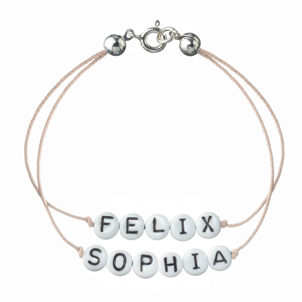 personalisiertes Doppelarmband mit Federring
