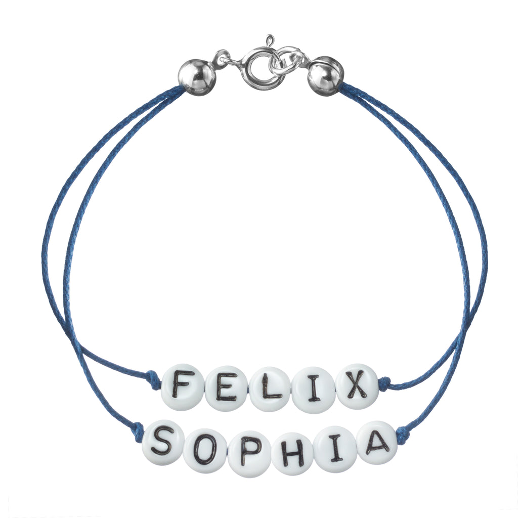 personalisiertes Doppelarmband mit Federring