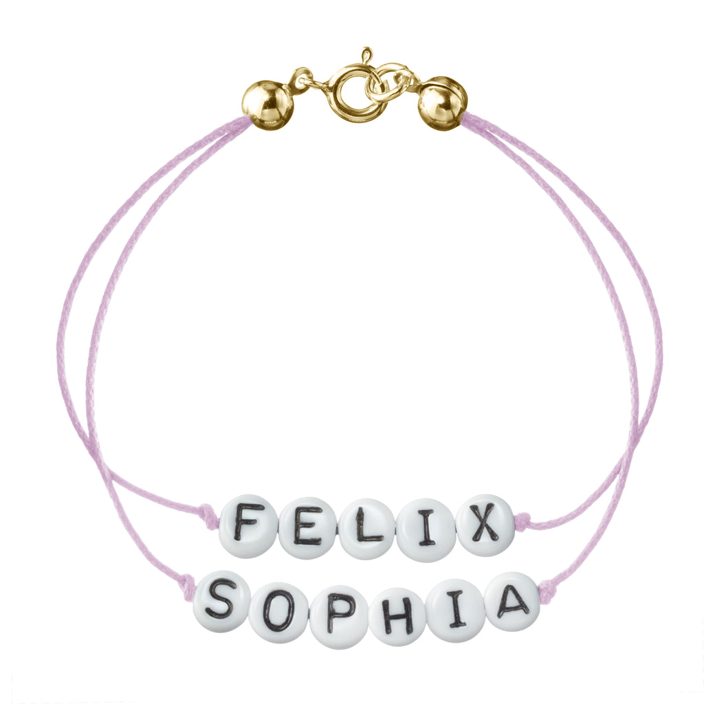 personalisiertes Doppelarmband mit Federring