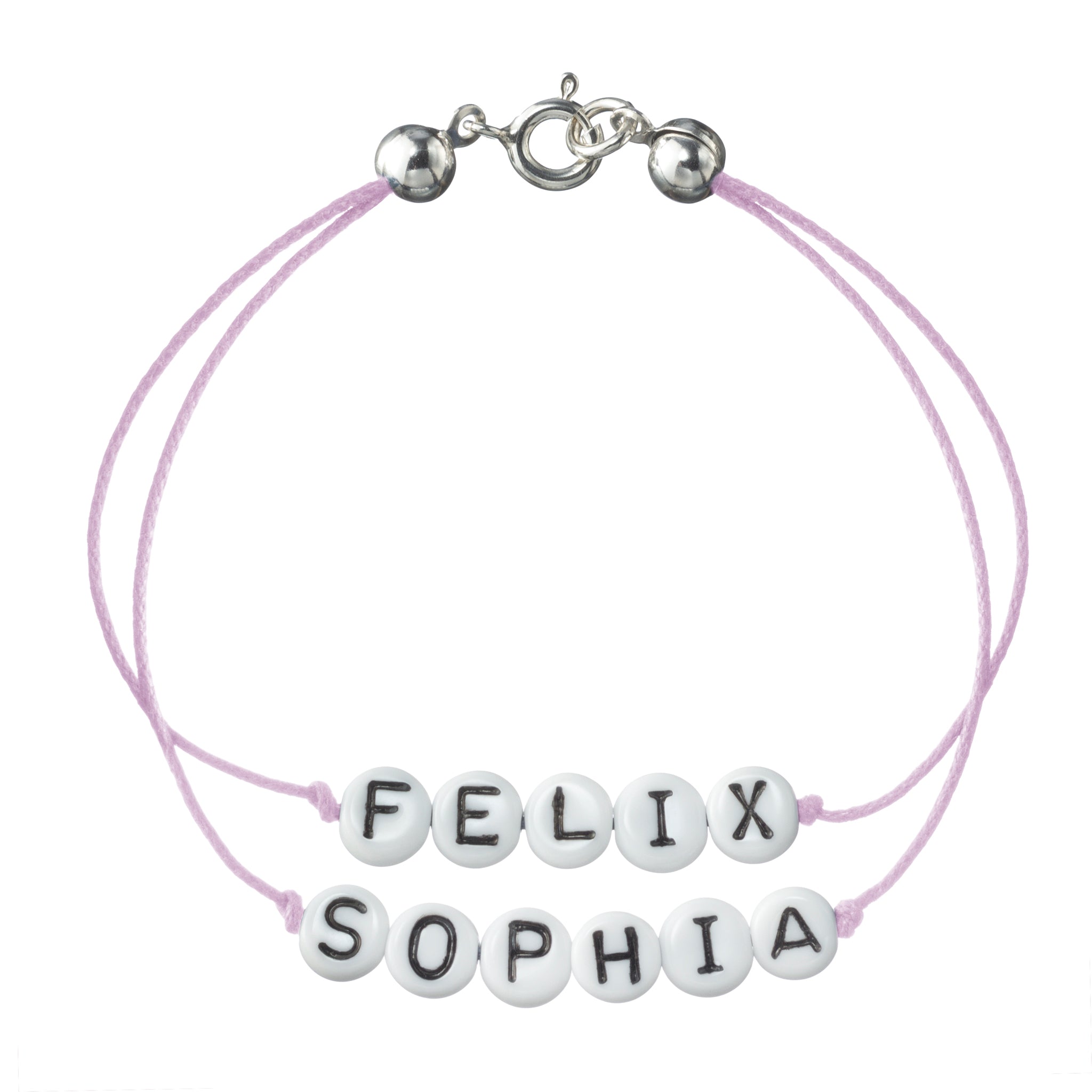 personalisiertes Doppelarmband mit Federring