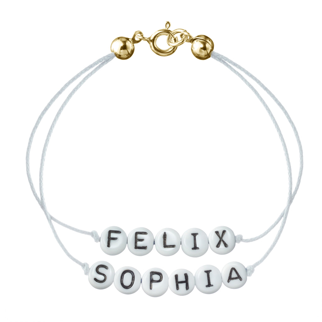 personalisiertes Doppelarmband mit Federring