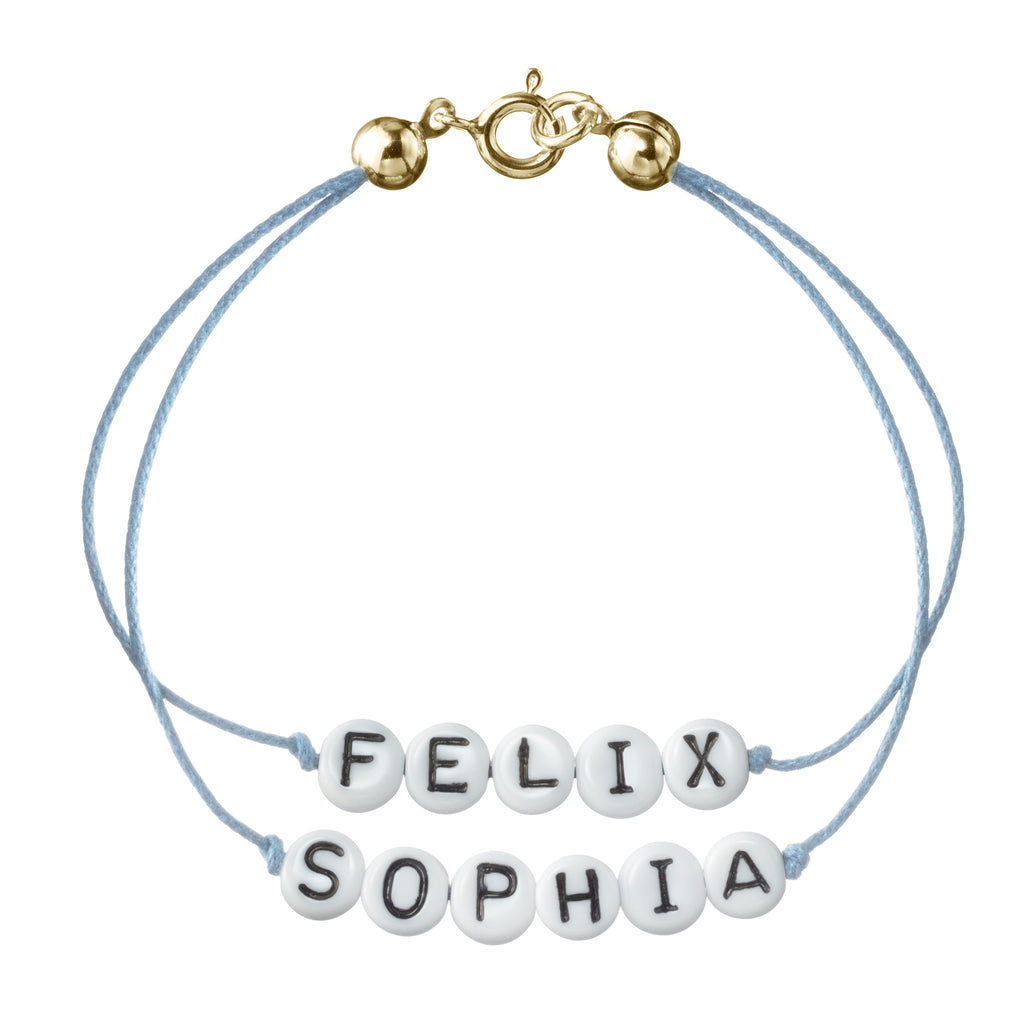personalisiertes Doppelarmband mit Federring