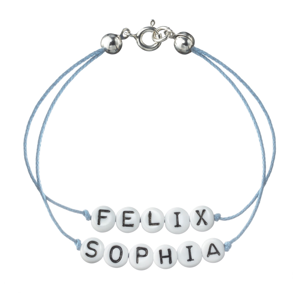 personalisiertes Doppelarmband mit Federring