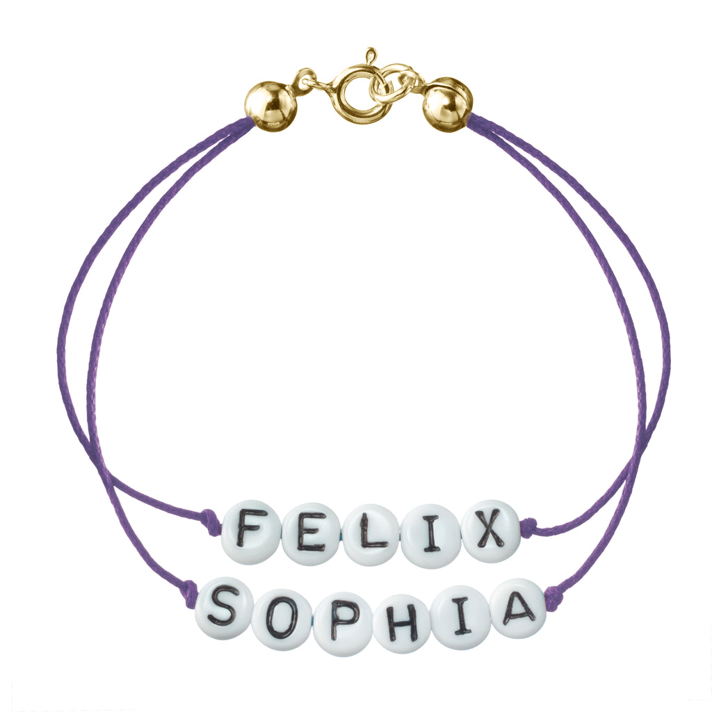 personalisiertes Doppelarmband mit Federring