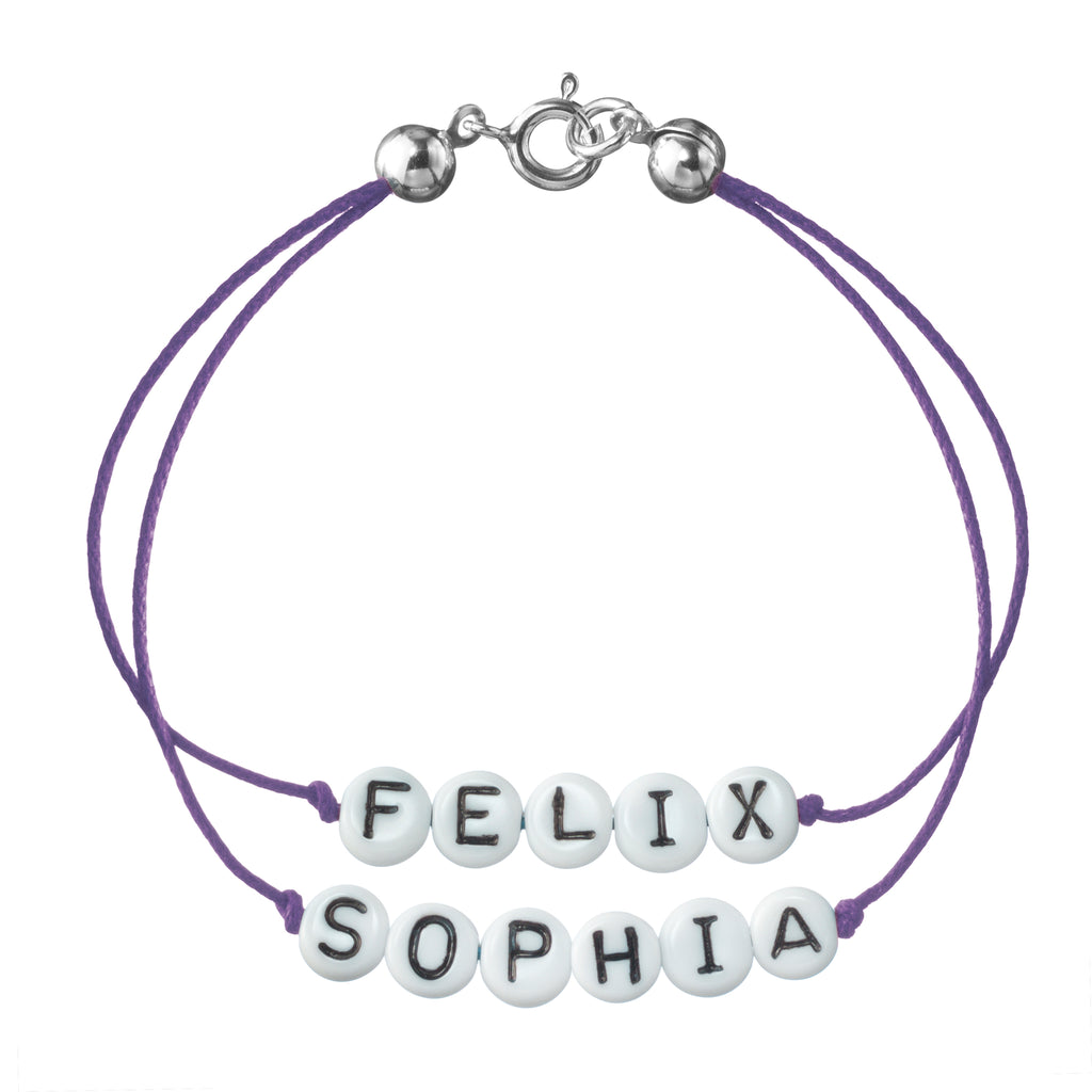 personalisiertes Doppelarmband mit Federring
