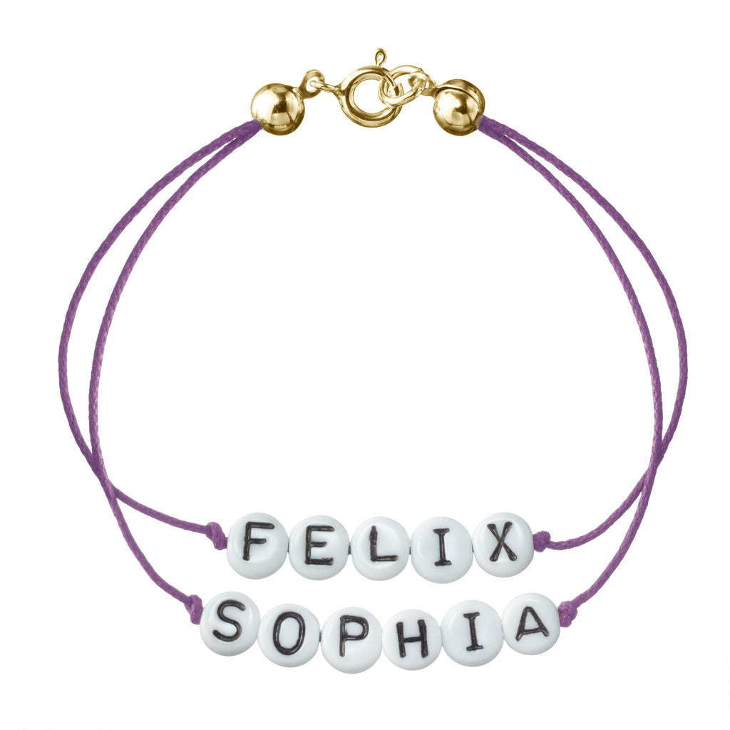 personalisiertes Doppelarmband mit Federring