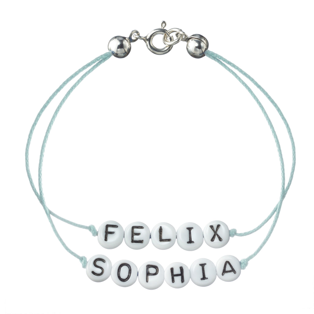 personalisiertes Doppelarmband mit Federring