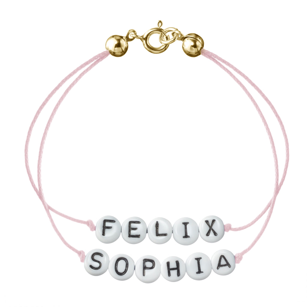 personalisiertes Doppelarmband mit Federring