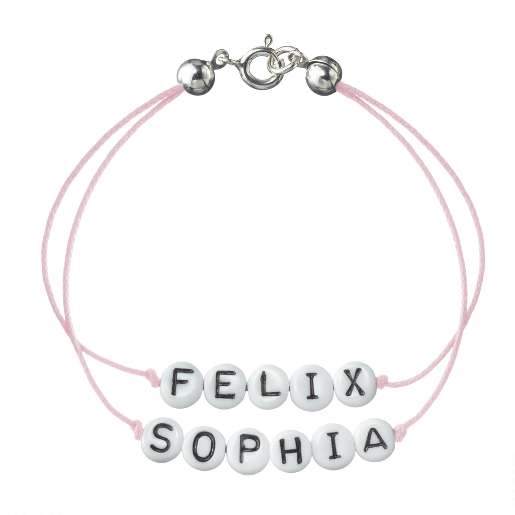 personalisiertes Doppelarmband mit Federring