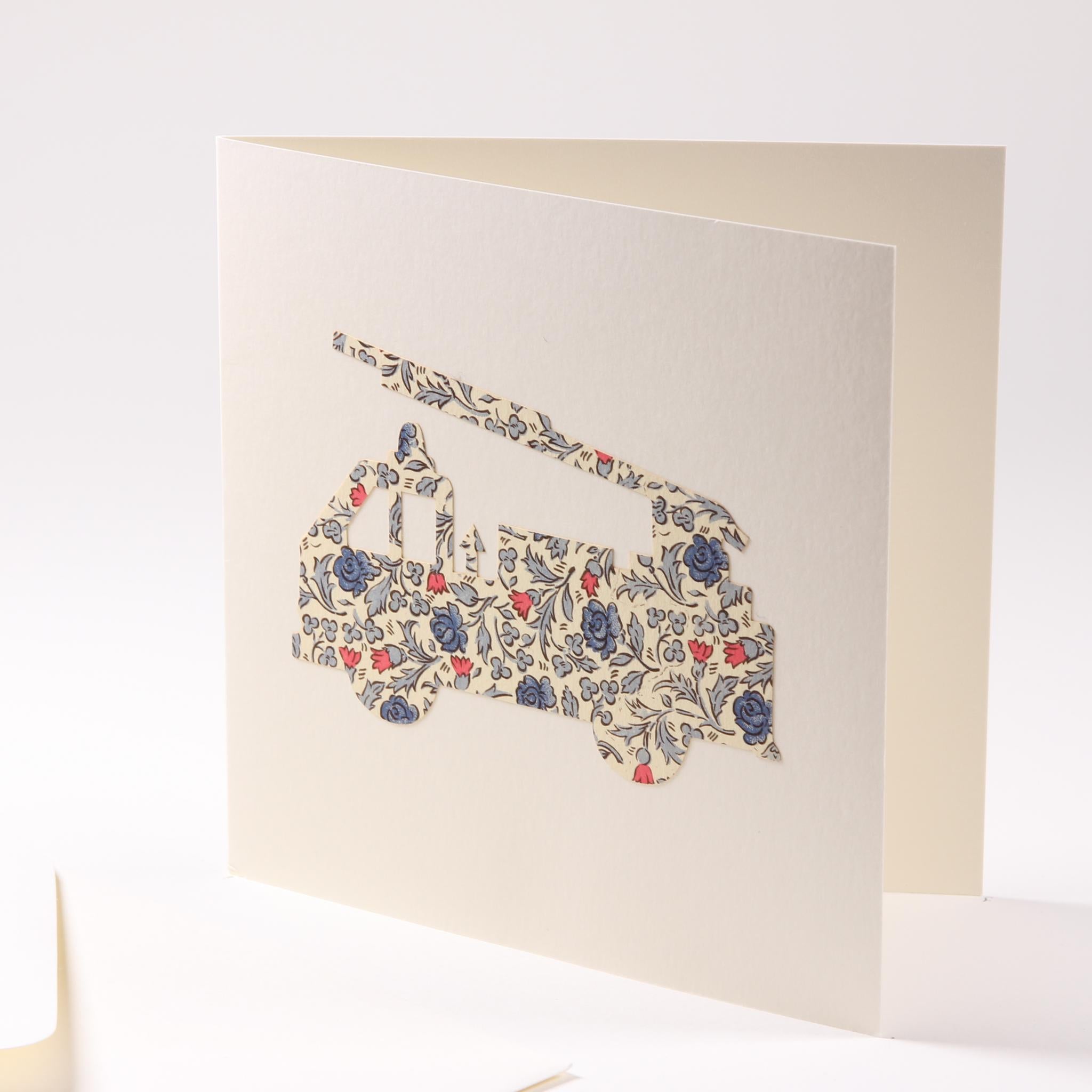 Greeting card "Fire truck"