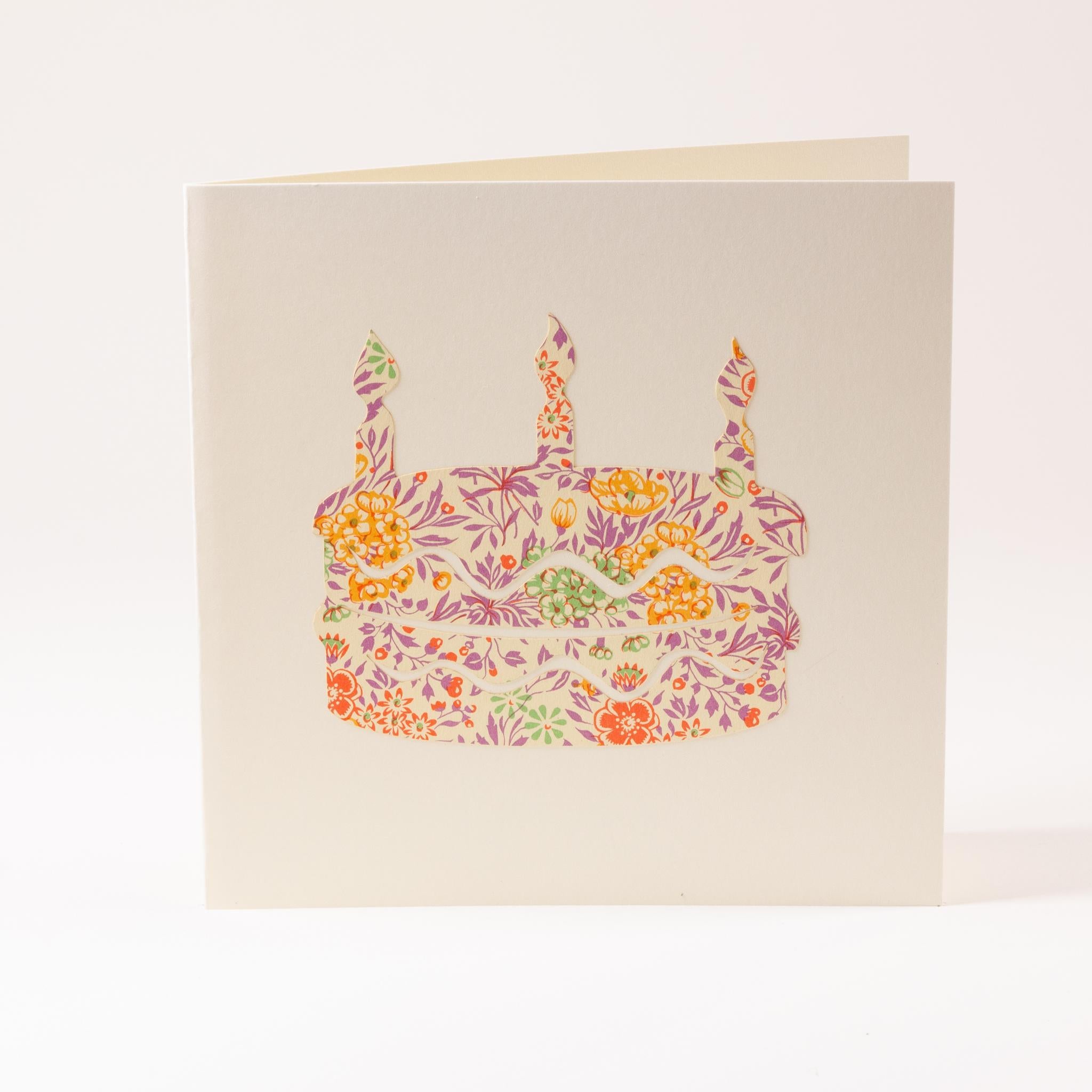 Greeting card "Birthday cake"