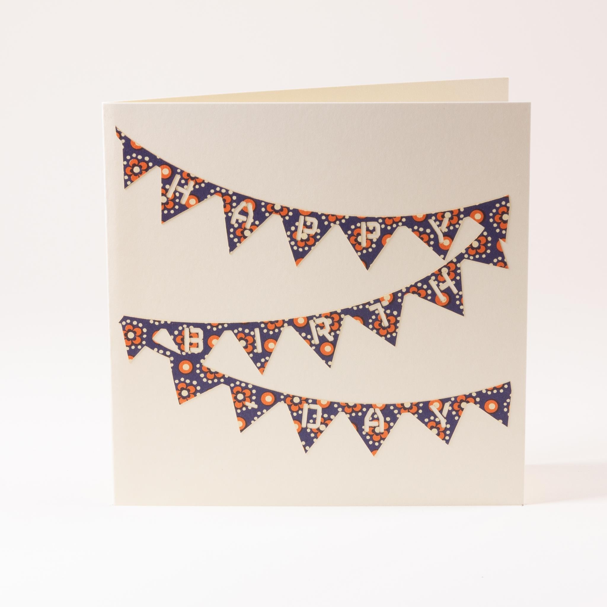 Grusskarte "Happy Birthday Girlande"