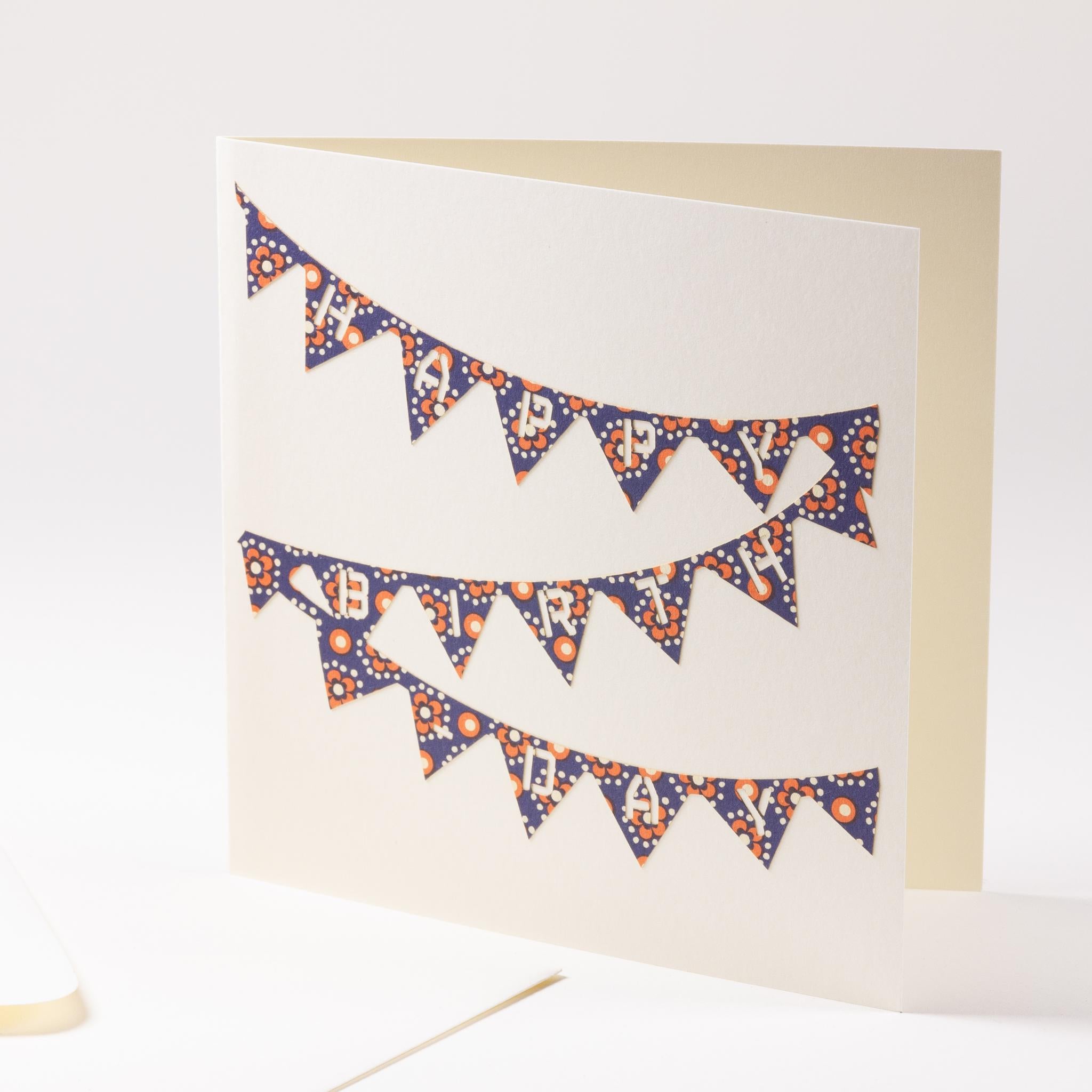 Grusskarte "Happy Birthday Girlande"