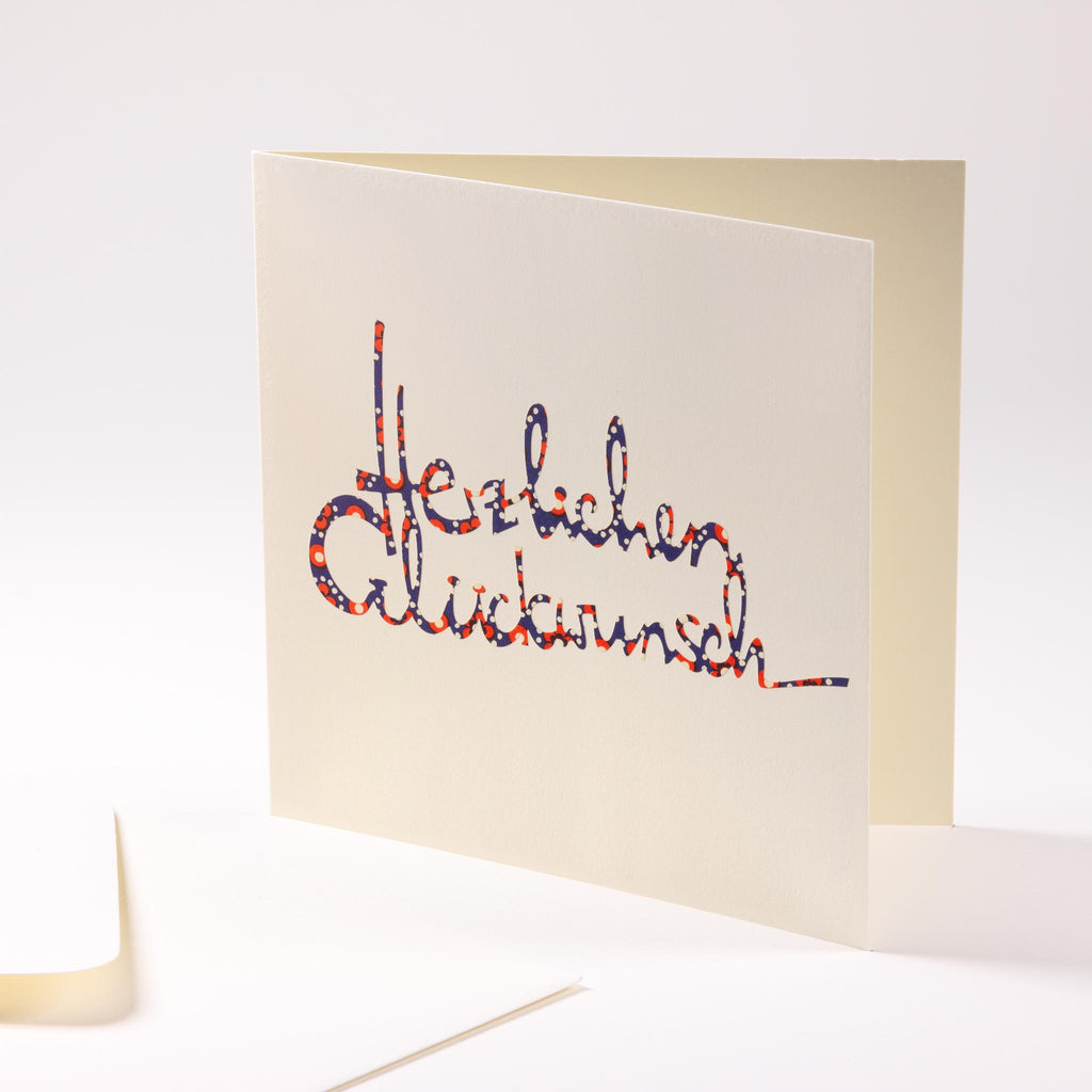 Grusskarte "Herzlichen Glückwunsch"