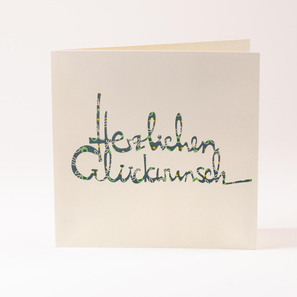 Grusskarte "Herzlichen Glückwunsch"