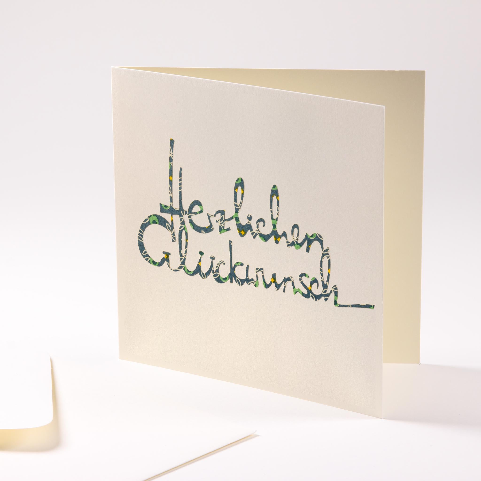 Grusskarte "Herzlichen Glückwunsch"