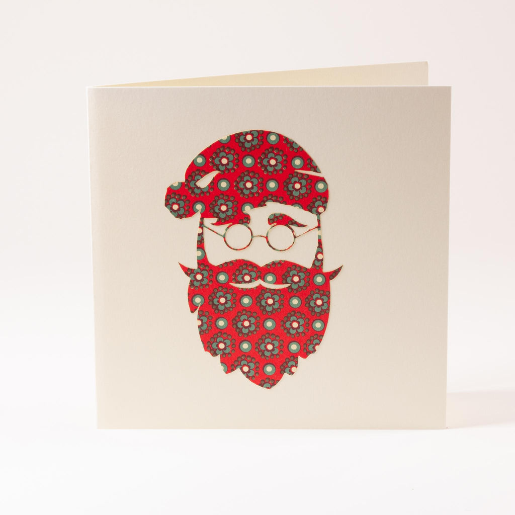 Greeting card "Santa Claus head"