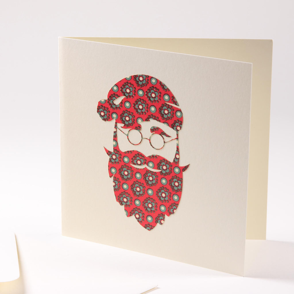 Greeting card "Santa Claus head"