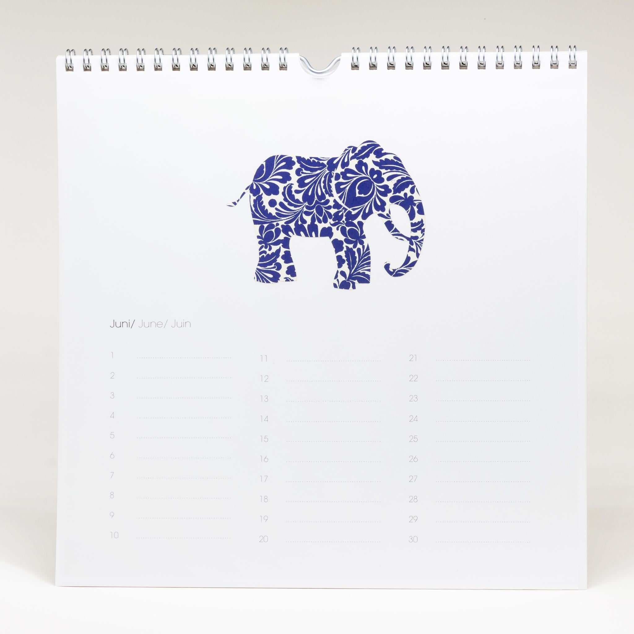 Perpetual calendar - animal motifs