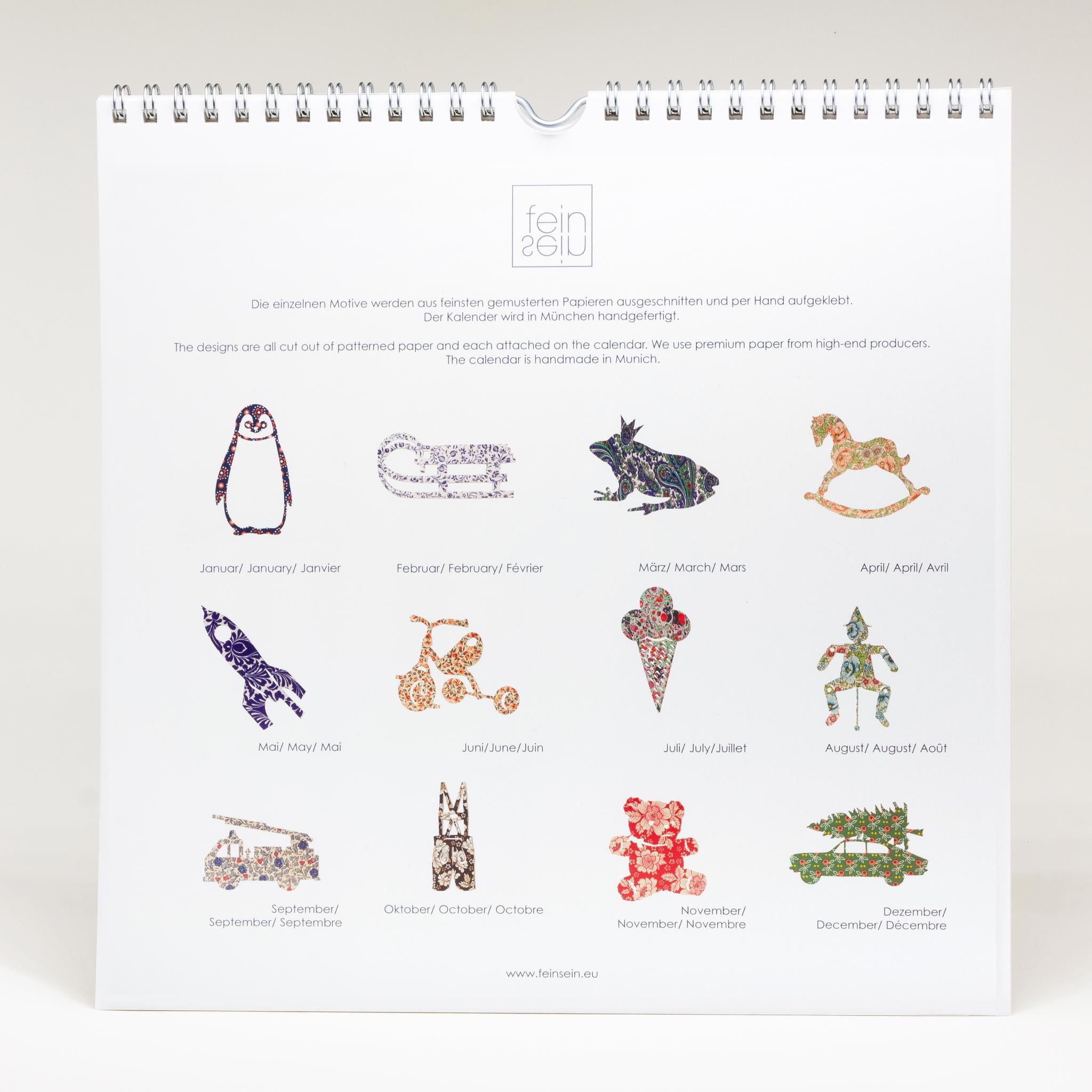 Perpetual calendar - children's motifs