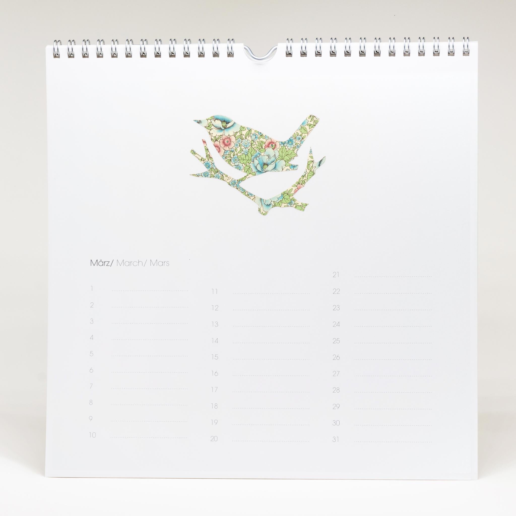 Perpetual calendar - animal motifs