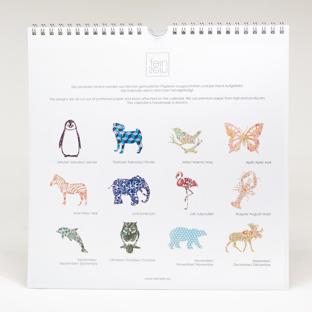 immerwährender Kalender - Tiermotive